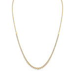 MICHAEL M Fashion Necklaces 18K Yellow Gold Montage Adjustable Tennis Necklace CN350