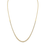 MICHAEL M Fashion Necklaces 18K Yellow Gold Montage Adjustable Tennis Necklace CN350