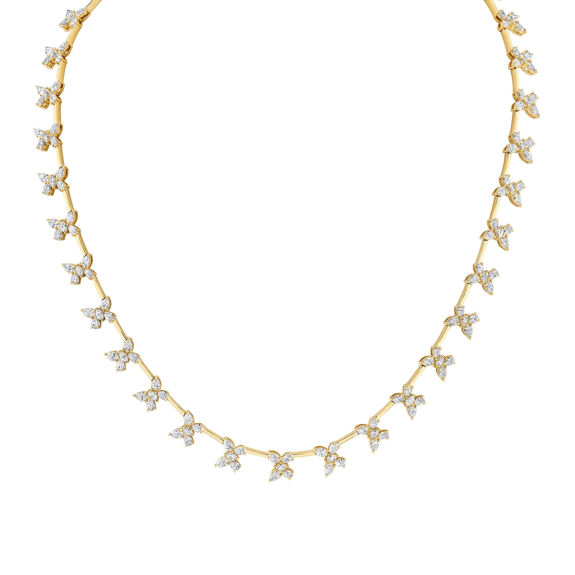 MICHAEL M Fashion Necklaces 18K Yellow Gold Montage Butterfly Tennis Necklace CN361S