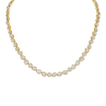 MICHAEL M Fashion Necklaces 18K Yellow Gold Montage Halo Riviera Necklace CN365