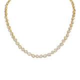 MICHAEL M Fashion Necklaces 18K Yellow Gold Montage Halo Riviera Necklace CN365