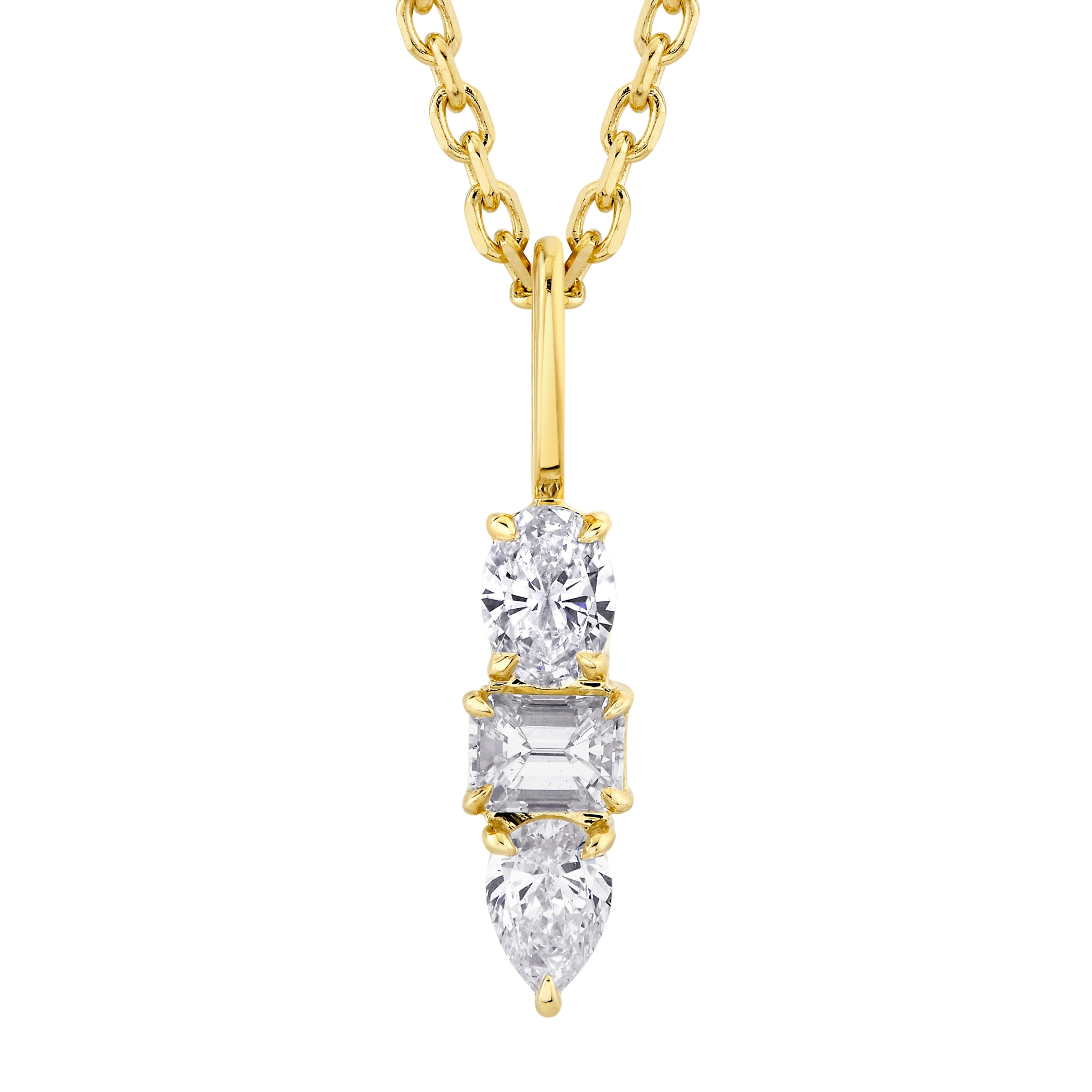 MICHAEL M Fashion Necklaces Montage 3 Drop Pendant Necklace