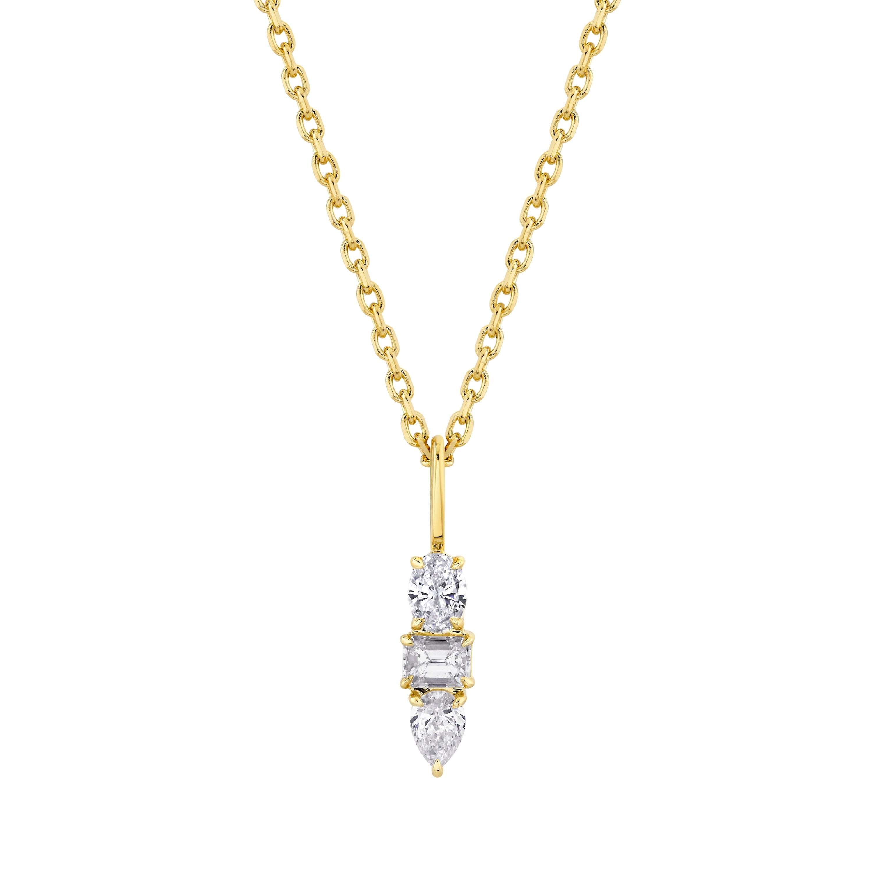 MICHAEL M Fashion Necklaces Montage 3 Drop Pendant Necklace