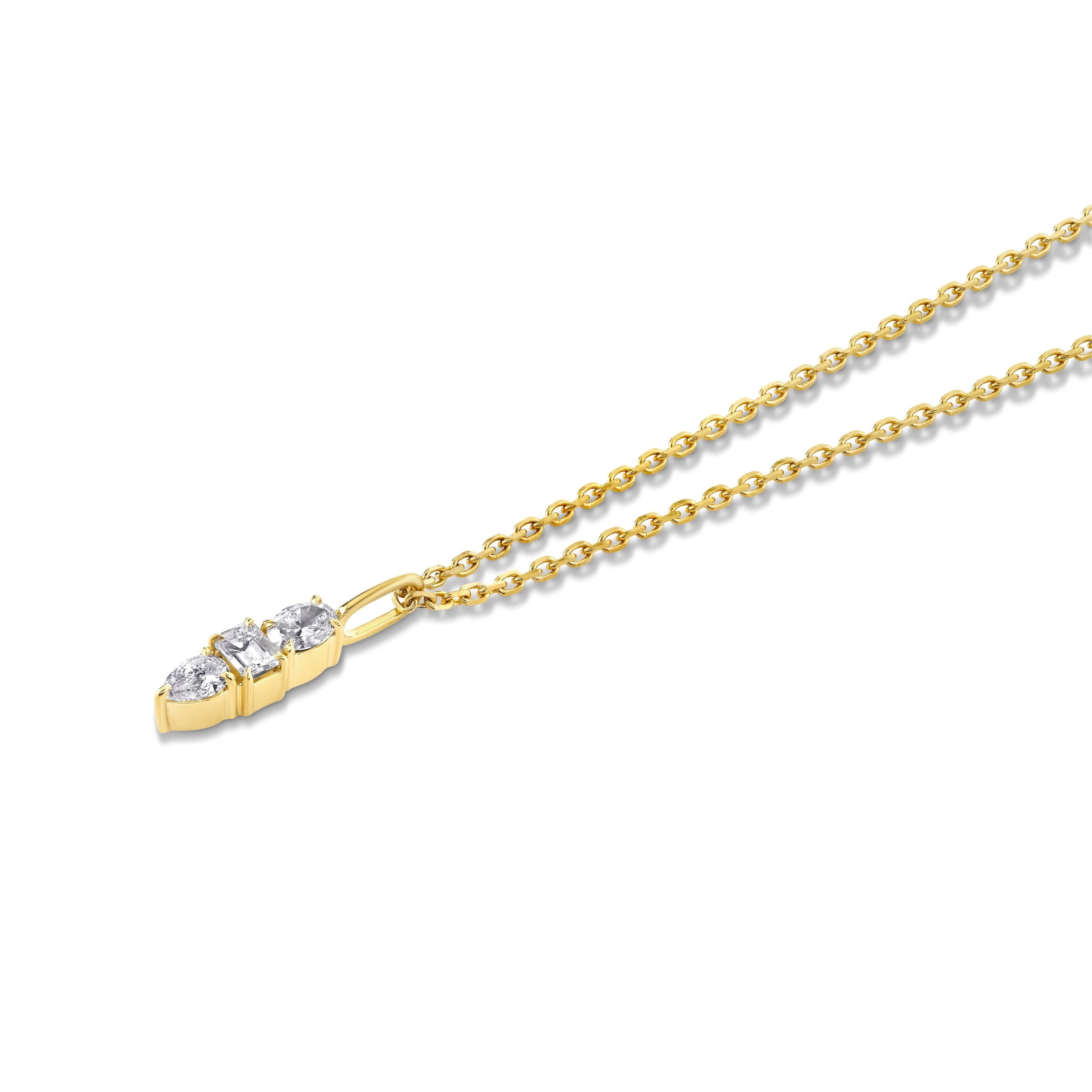 MICHAEL M Fashion Necklaces Montage 3 Drop Pendant Necklace