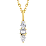 MICHAEL M Fashion Necklaces Montage 3 Drop Pendant Necklace