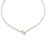 MICHAEL M Fashion Necklaces Montage Cluster Drop Tennis Necklace