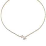 MICHAEL M Fashion Necklaces Montage Cluster Drop Tennis Necklace