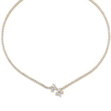 MICHAEL M Fashion Necklaces Montage Cluster Drop Tennis Necklace