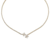 MICHAEL M Fashion Necklaces Montage Cluster Drop Tennis Necklace
