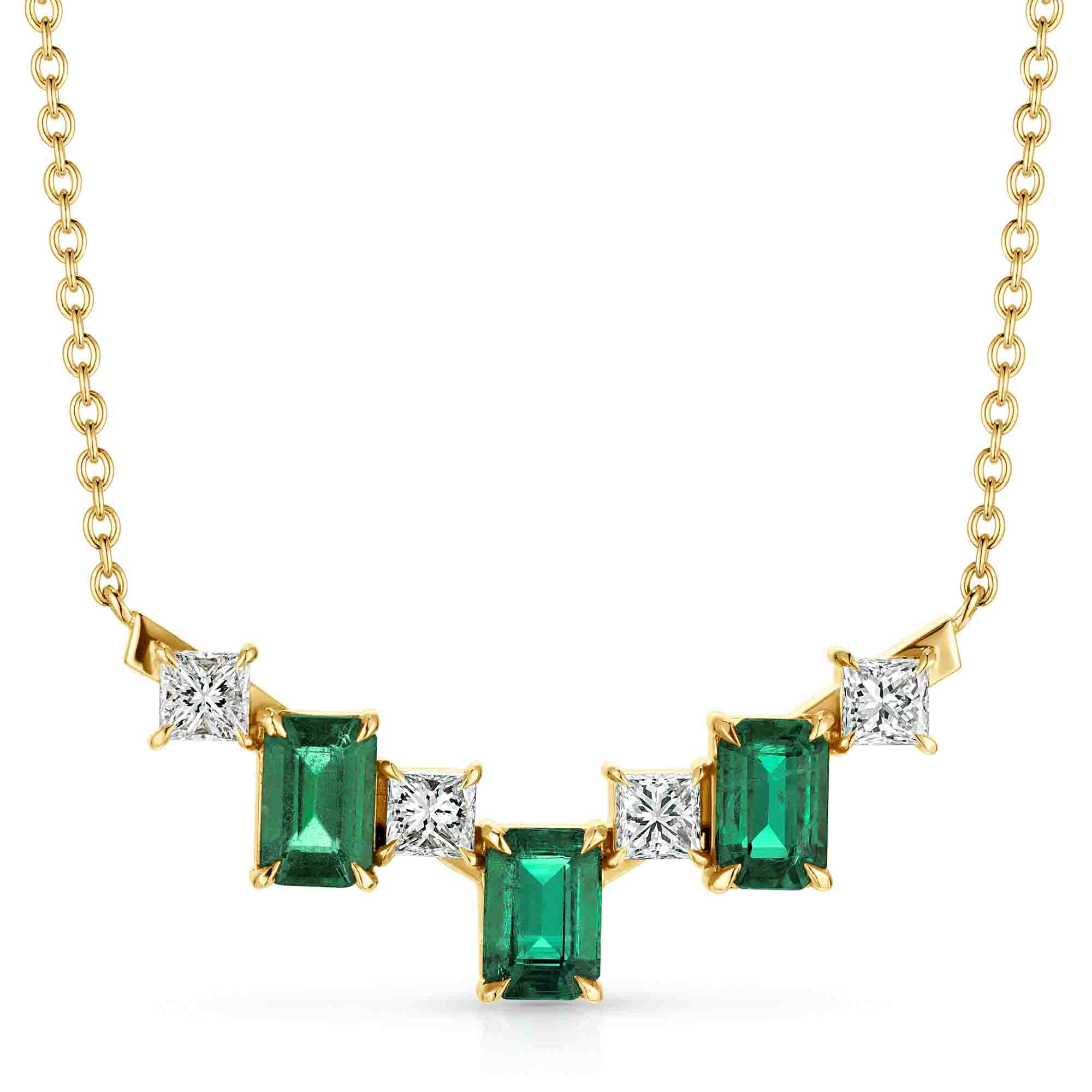 MICHAEL M Fashion Necklaces Montage Color Princess & Emerald Necklace
