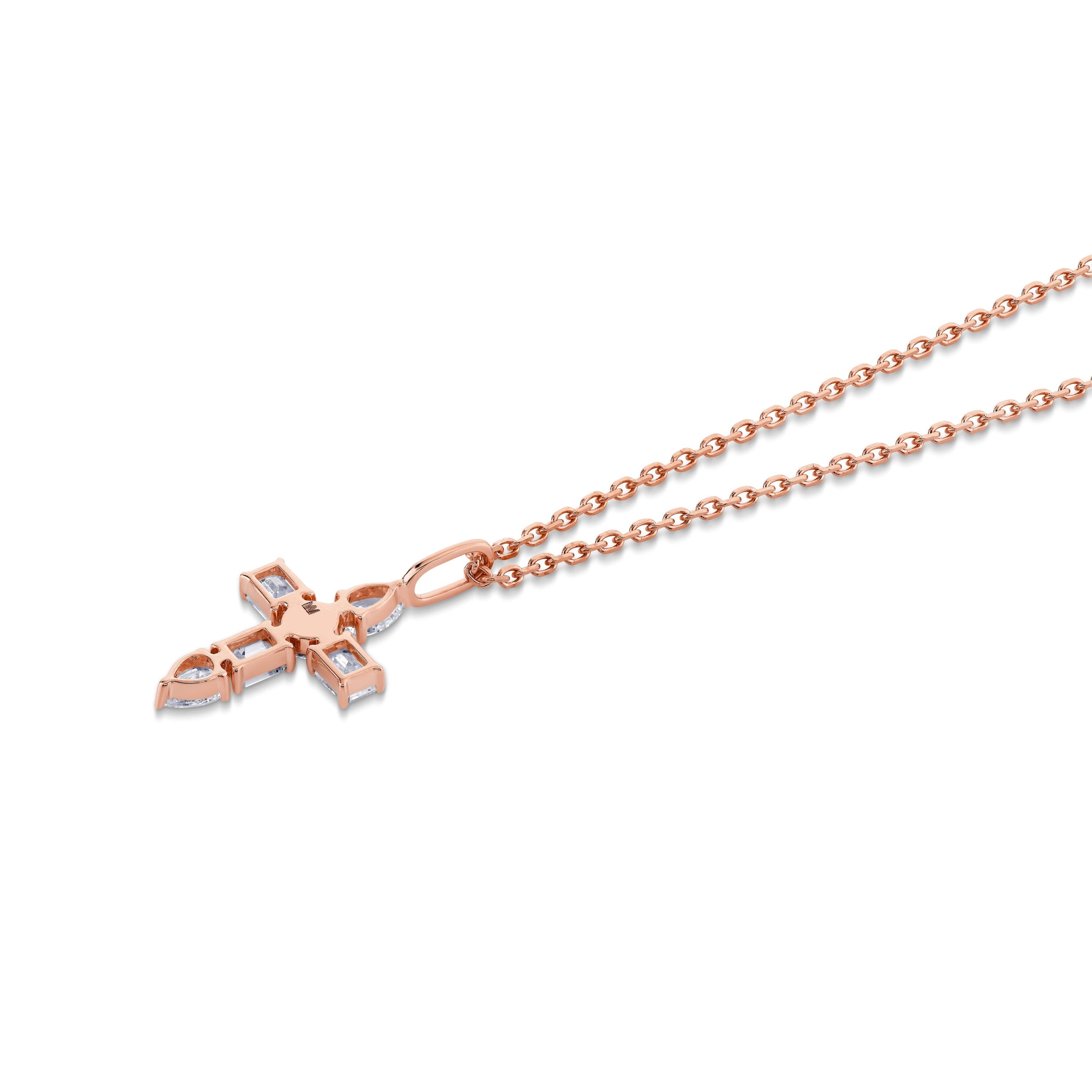 MICHAEL M Fashion Necklaces Montage Diamond Emerald Cross Pendant