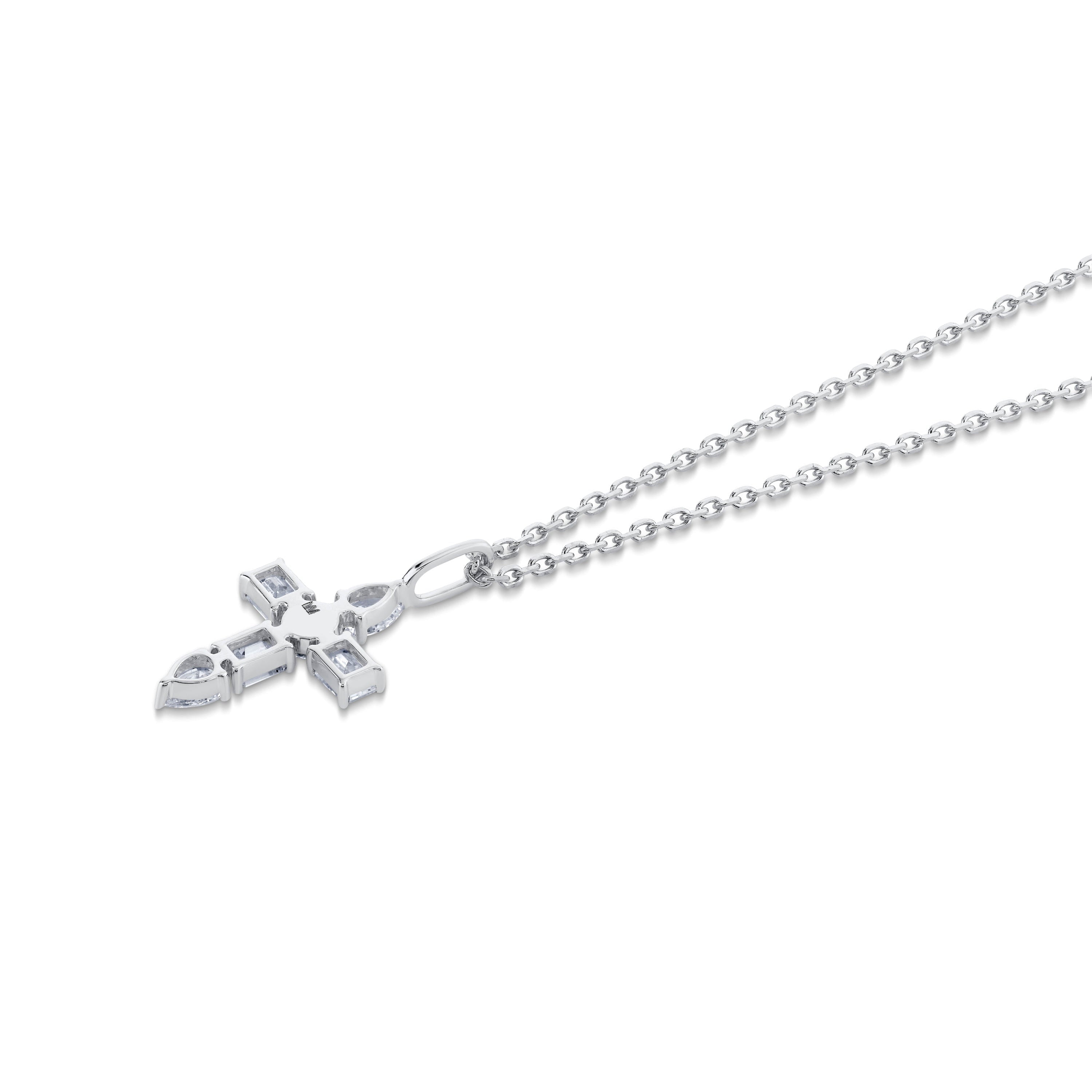MICHAEL M Fashion Necklaces Montage Diamond Emerald Cross Pendant