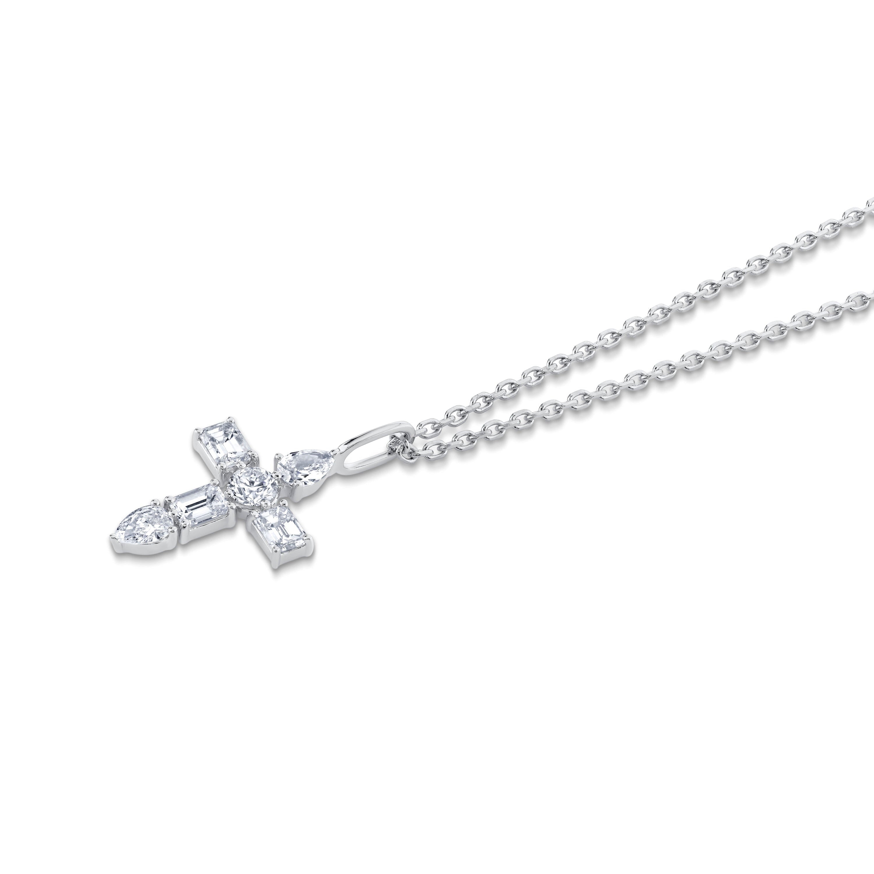 MICHAEL M Fashion Necklaces Montage Diamond Emerald Cross Pendant