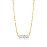 MICHAEL M Fashion Necklaces Montage Emerald Cut Diamond Bar Necklace