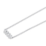 MICHAEL M Fashion Necklaces Montage Emerald Cut Diamond Bar Necklace