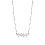 MICHAEL M Fashion Necklaces Montage Emerald Cut Diamond Bar Necklace