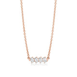 MICHAEL M Fashion Necklaces Montage Emerald Cut Diamond Bar Necklace