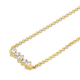 MICHAEL M Fashion Necklaces Montage Emerald & Princess Diamond Bar Necklace