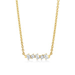 MICHAEL M Fashion Necklaces Montage Emerald & Princess Diamond Bar Necklace