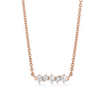 MICHAEL M Fashion Necklaces Montage Emerald & Princess Diamond Bar Necklace