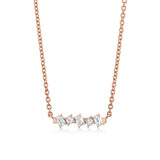 MICHAEL M Fashion Necklaces Montage Emerald & Princess Diamond Bar Necklace