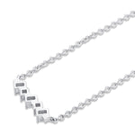 MICHAEL M Fashion Necklaces Montage Emerald & Princess Diamond Bar Necklace