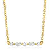 MICHAEL M Fashion Necklaces Montage Marquise and Round Cut Diamond Bar Necklace