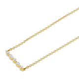 MICHAEL M Fashion Necklaces Montage Marquise and Round Cut Diamond Bar Necklace