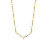 MICHAEL M Fashion Necklaces Montage Marquise and Round Cut Diamond Chevron Necklace