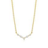 MICHAEL M Fashion Necklaces Montage Marquise and Round Cut Diamond Chevron Necklace