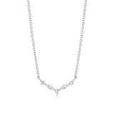 MICHAEL M Fashion Necklaces Montage Marquise and Round Cut Diamond Chevron Necklace