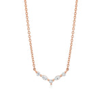 MICHAEL M Fashion Necklaces Montage Marquise and Round Cut Diamond Chevron Necklace