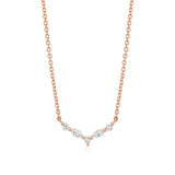 MICHAEL M Fashion Necklaces Montage Marquise and Round Cut Diamond Chevron Necklace