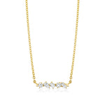 MICHAEL M Fashion Necklaces Montage Mixed Cut Diamond Bar Necklace