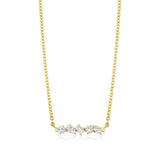 MICHAEL M Fashion Necklaces Montage Mixed Cut Diamond Bar Necklace