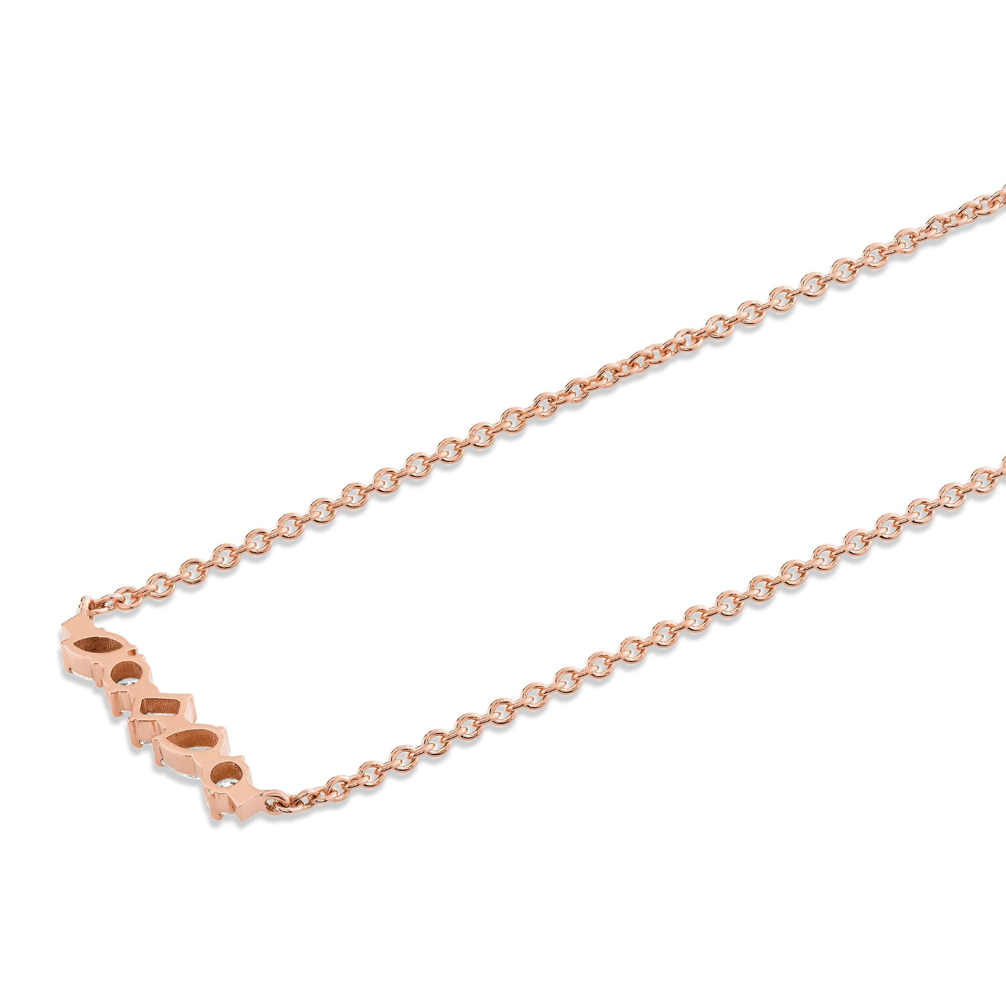 MICHAEL M Fashion Necklaces Montage Mixed Cut Diamond Bar Necklace