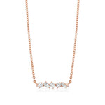 MICHAEL M Fashion Necklaces Montage Mixed Cut Diamond Bar Necklace