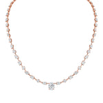 MICHAEL M Fashion Necklaces Montage Oval Diamond Center Riviera Necklace