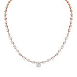 MICHAEL M Fashion Necklaces Montage Oval Diamond Center Riviera Necklace