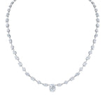 MICHAEL M Fashion Necklaces Montage Oval Diamond Center Riviera Necklace