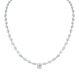 MICHAEL M Fashion Necklaces Montage Oval Diamond Center Riviera Necklace