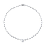 MICHAEL M Fashion Necklaces Montage Oval Diamond Center Riviera Necklace