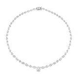 MICHAEL M Fashion Necklaces Montage Oval Diamond Center Riviera Necklace