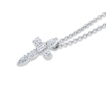 MICHAEL M Fashion Necklaces Montage Small Diamond Cross Pendant