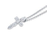 MICHAEL M Fashion Necklaces Montage Small Diamond Cross Pendant