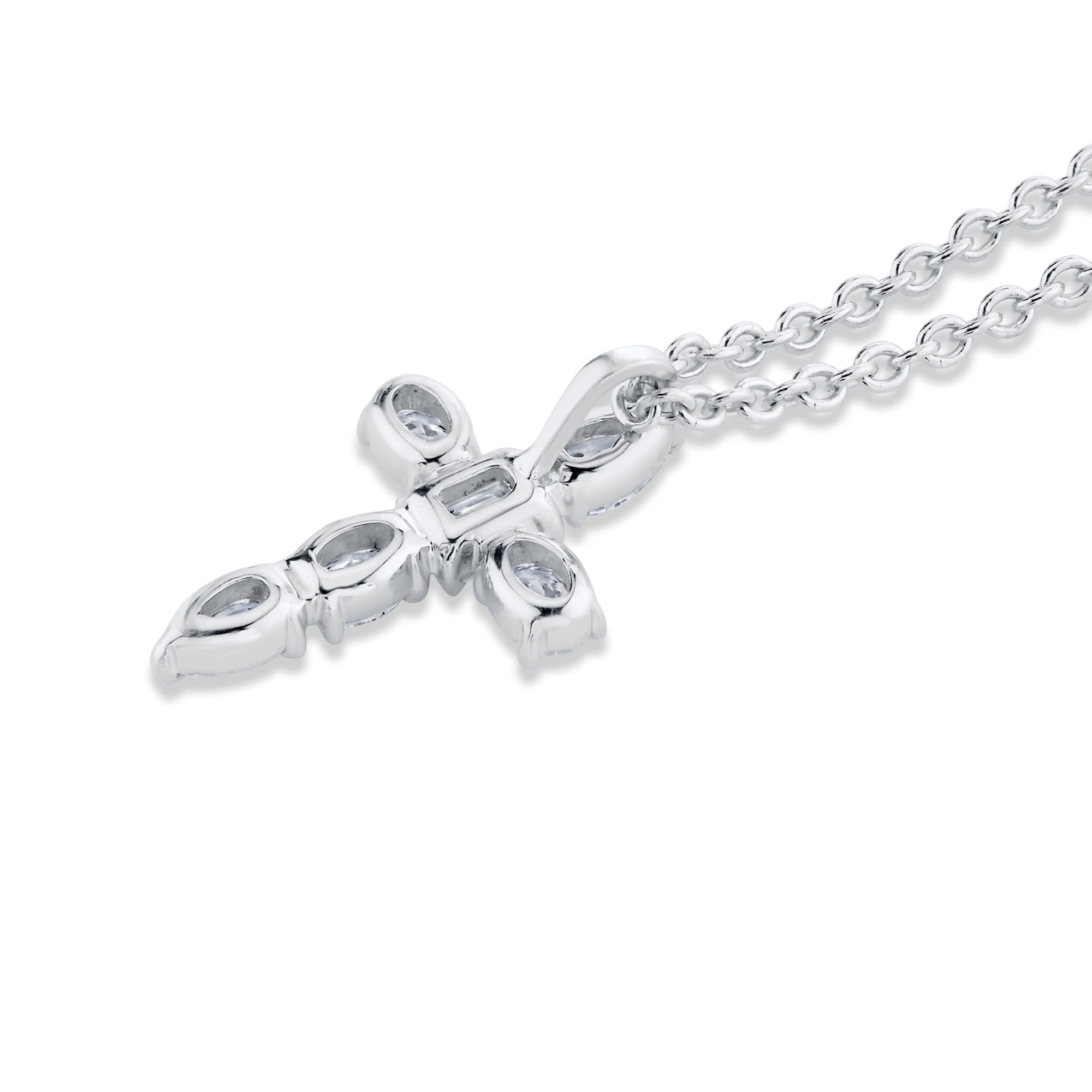 MICHAEL M Fashion Necklaces Montage Small Diamond Cross Pendant