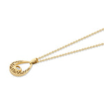 MICHAEL M Fashion Necklaces Orb Teardrop Bezel Necklace