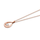 MICHAEL M Fashion Necklaces Orb Teardrop Bezel Necklace