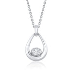 MICHAEL M Fashion Necklaces Orb Teardrop Bezel Necklace