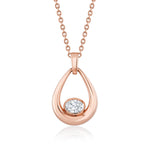 MICHAEL M Fashion Necklaces Orb Teardrop Bezel Necklace